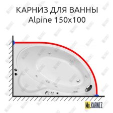 Карниз для ванны Royal Bath ALPINE 150 Усиленный 20 мм MrKARNIZ