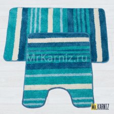 Комплект ковриков для ванной и туалета Найс 25 голубой